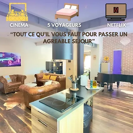 L'atelier Industriel - Cinema - Jardin - 5 Pers شقة *
